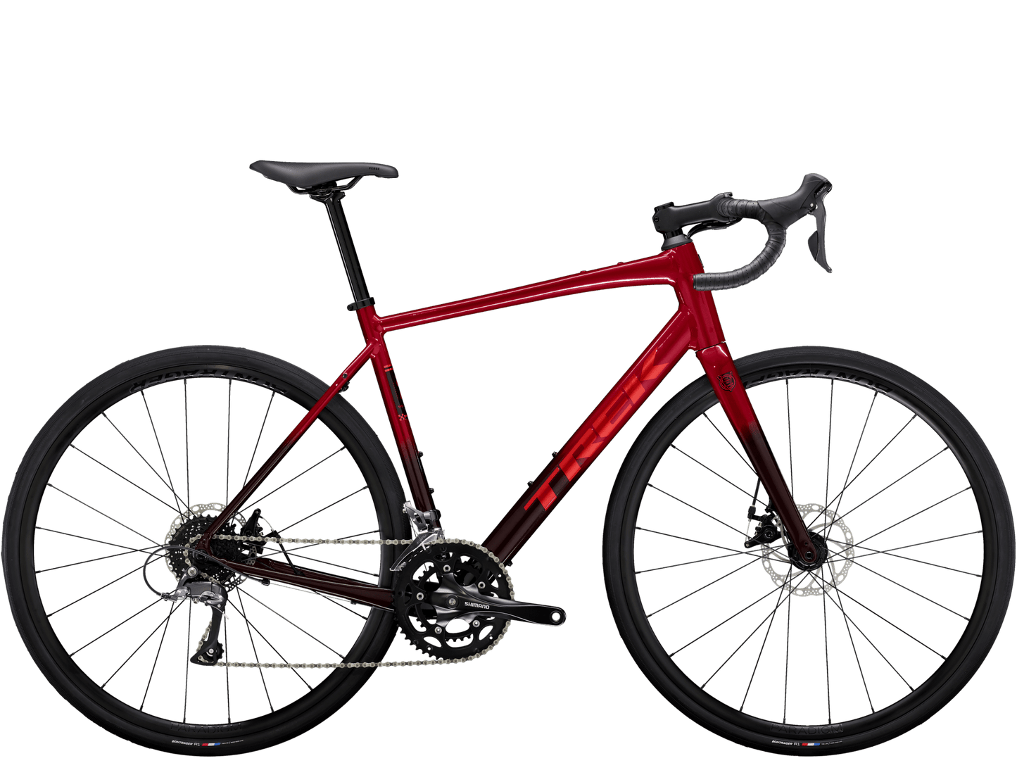 TREK DOMANE AL 2 Gen 4 Crimson to Dark Carmine Fade - トレック ドマーネAL2 Gen4 クリムゾン トゥ ダークカーマインフェイド 2024年Newモデル オールロードバイク - 高知の自転車専門店 Cycling Shop ヤマネ