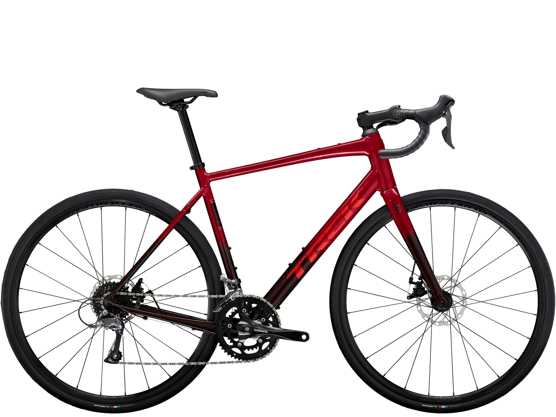 TREK DOMANE AL 2 Gen 4 Crimson to Dark Carmine Fade - トレック ドマーネAL2 Gen4 クリムゾン トゥ ダークカーマインフェイド 2024年Newモデル オールロードバイク - 高知の自転車専門店 Cycling Shop ヤマネ