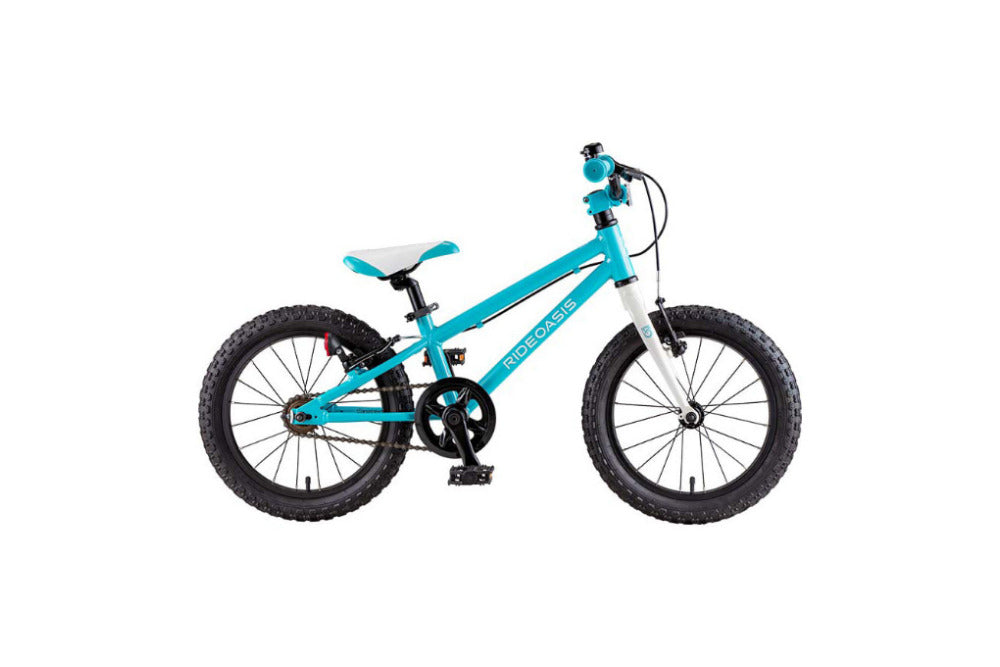 Ride Oasis x YOTSUBA CYCLE NINOEL Peacock Blue 16 - ライドオアシスxヨツバサイクル ニノエル ピーコックブルー 16インチ 子供用軽量自転車 キッズバイク - 高知の自転車専門店 Cycling Shop ヤマネ